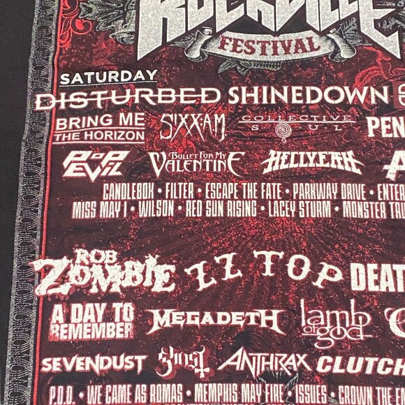 Welcome to Rockville XL Heavy Metal Festival 2016 TShirt Disturbed Zombie 5FDP - Picture 12 of 16